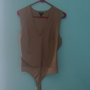Express V-Neck Brown Bodysuit